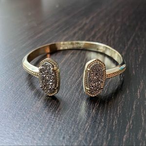 Kendra Scott Gold Cuff Bracelet in Platinum Drusy